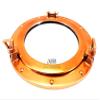 A HALLOWEEN STORE 12" Metal Crafted Copper Polished Finish Aluminum Porthole Bathroom Mirror Home Decor view 2