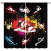 SXXLDNG Boys Sports Curtains Sneaker Shoes Cool Colorful Graffiti Bedroom Window Drapes for Teen Kids Printed Living Room Window Treatment Fabric 2 Panels 55Wx63H Inch Decor view 1