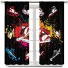 SXXLDNG Boys Sports Curtains Sneaker Shoes Cool Colorful Graffiti Bedroom Window Drapes for Teen Kids Printed Living Room Window Treatment Fabric 2 Panels 55Wx63H Inch Decor view 3