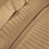 400 Thread Count Fitted Sheets Set of 3 Piece - Luxury and Extra Soft 100% Egyptian Cotton Sheets with 18" Deep Pocket Mattress Covers & Protectors - Taupe Stripe,Olympic Queen Size. view 3