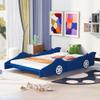 VilroCaz Race Car-Shaped Platform Bed for Kids Boys Girls, Full Size Fun Play Platform Kids Bed with Wheels, Strong Slat Mattress Support, Safety Guaranteed view 1