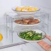2Pcs Fridge Organizer Fridge Rack Kitchen Racks Kitchen Items Stackable Shelf Layered Shelf (Color : Deep Green) view 3
