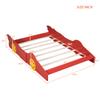 VilroCaz Race Car-Shaped Platform Bed for Kids Boys Girls, Full Size Fun Play Platform Kids Bed with Wheels, Strong Slat Mattress Support, Safety Guaranteed view 2