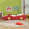 VilroCaz Race Car-Shaped Platform Bed for Kids Boys Girls, Full Size Fun Play Platform Kids Bed with Wheels, Strong Slat Mattress Support, Safety Guaranteed view 3