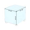 RHYII Ottoman Covers Slipcover Square Jacquard Fabric Footstool Protector Covers Storage Stool Ottoman Covers Stretch with Elastic Bottom Small Deep Teal view 2