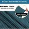 RHYII Ottoman Covers Slipcover Square Jacquard Fabric Footstool Protector Covers Storage Stool Ottoman Covers Stretch with Elastic Bottom Small Deep Teal view 3