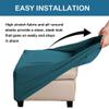 RHYII Ottoman Covers Slipcover Square Jacquard Fabric Footstool Protector Covers Storage Stool Ottoman Covers Stretch with Elastic Bottom Small Deep Teal view 4