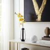 18"Hx6" Dimeter, Metal Open Vase, Matte Black Finish, Decorative Vase made with Aluminum, Brings Modern Rustic Design into Your Home, Table Centerpiece view 2