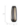 18"Hx6" Dimeter, Metal Open Vase, Matte Black Finish, Decorative Vase made with Aluminum, Brings Modern Rustic Design into Your Home, Table Centerpiece view 4