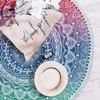 59 inchRound Beach Blanket; Round Towel Ultra bsorbent -Green Green view 1
