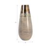 Sagebrook Home Glass, 15" Metallic Vase, Champagne, Cylinder, Glass, Contemporary, 6" L X 6" W X 15" H, Abstract view 3