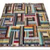 Dockside Designs Quilting Handmade Patchwork Lap Quilt, Scrappy Sofa Throw, Ready to Ship - 69-1/2 Wide x 91 Long view 1