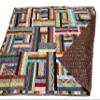Dockside Designs Quilting Handmade Patchwork Lap Quilt, Scrappy Sofa Throw, Ready to Ship - 69-1/2 Wide x 91 Long view 2