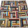 Dockside Designs Quilting Handmade Patchwork Lap Quilt, Scrappy Sofa Throw, Ready to Ship - 69-1/2 Wide x 91 Long view 3