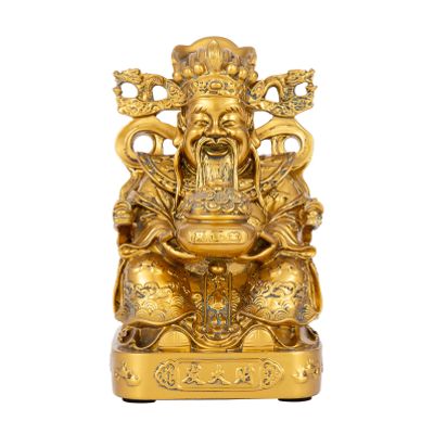 Top Resin CAI Shen Statue - God of Wealth and Fortune, Caishen Figurines & Sculpture, Tsai Shen Yeh - Feng Shui Decor & Gifts for Home, Feng Shui Statue, Chinese Decor & Gifts,Chinese New Year Gift