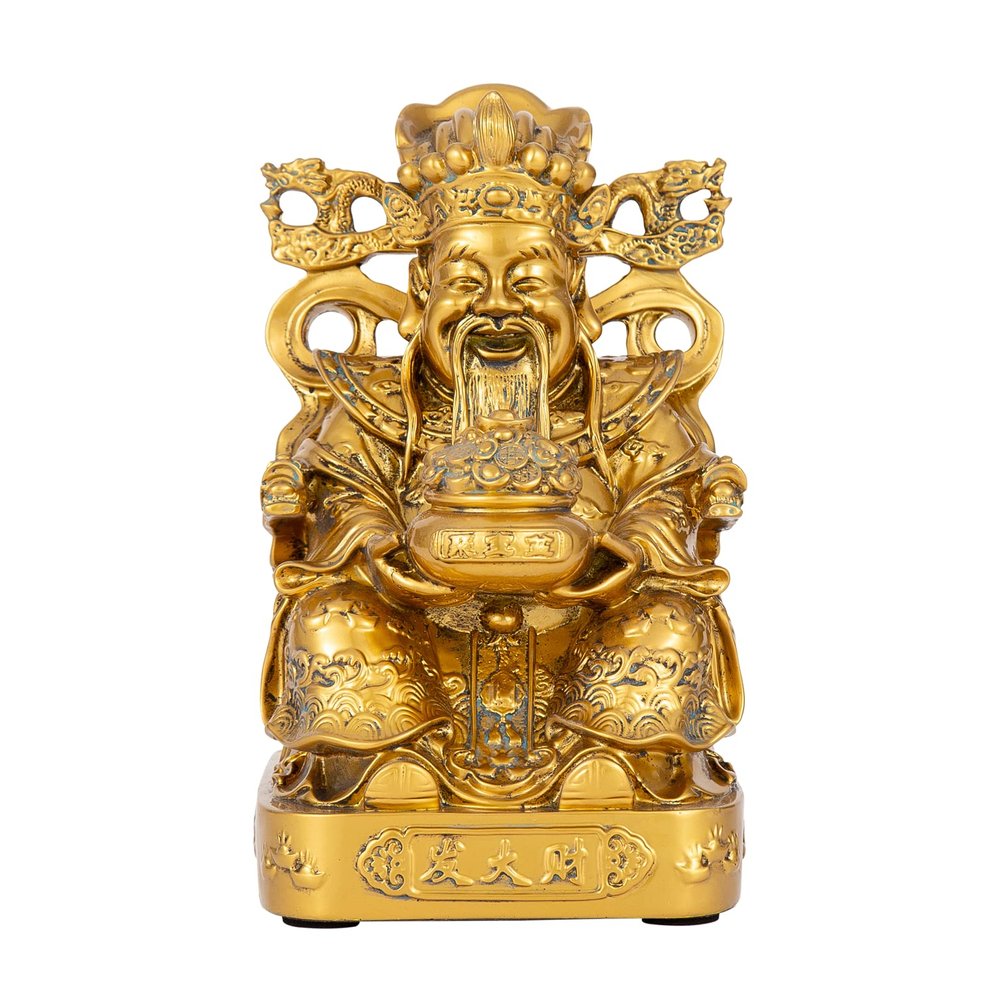 Top Resin CAI Shen Statue - God of Wealth and Fortune, Caishen Figurines & Sculpture, Tsai Shen Yeh - Feng Shui Decor & Gifts for Home, Feng Shui Statue, Chinese Decor & Gifts,Chinese New Year Gift