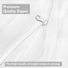 Pure Eco Zipper Fitted Sheet Olympic Queen Size 66" X 80" Inches Fit 8" Deep Pocket White, 600 TC 100% Egyptian Cotton Sateen Weave Zipper Mattress Cover Olympic Queen Size Zipper Sheets view 4