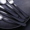 Black Silverware Flatware Set for 18UKBYN Stainless Steel Food-Grade Tableware Cutlery Sets, Dinnerware Set Kitchen Utensils Sets for Home Restaurant Hotel Gradient Black Gold 90-Piece view 4