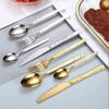 24-Piece Silver Flatware Silverware Set for 6, Modern Hammered Stainless Steel Flatware Set, Dinnerware Set Kitchen Utensils Sets for Great for Family Gatherings & Daily Use view 4