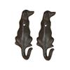 Kassbest Retro Cast Iron Dog Hooks for Wall - Decorative Coat, Hat, Key Hanger - Heavy Duty Animal Design Wall Mounted Decor - 2 Pack view 1