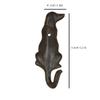 Kassbest Retro Cast Iron Dog Hooks for Wall - Decorative Coat, Hat, Key Hanger - Heavy Duty Animal Design Wall Mounted Decor - 2 Pack view 3