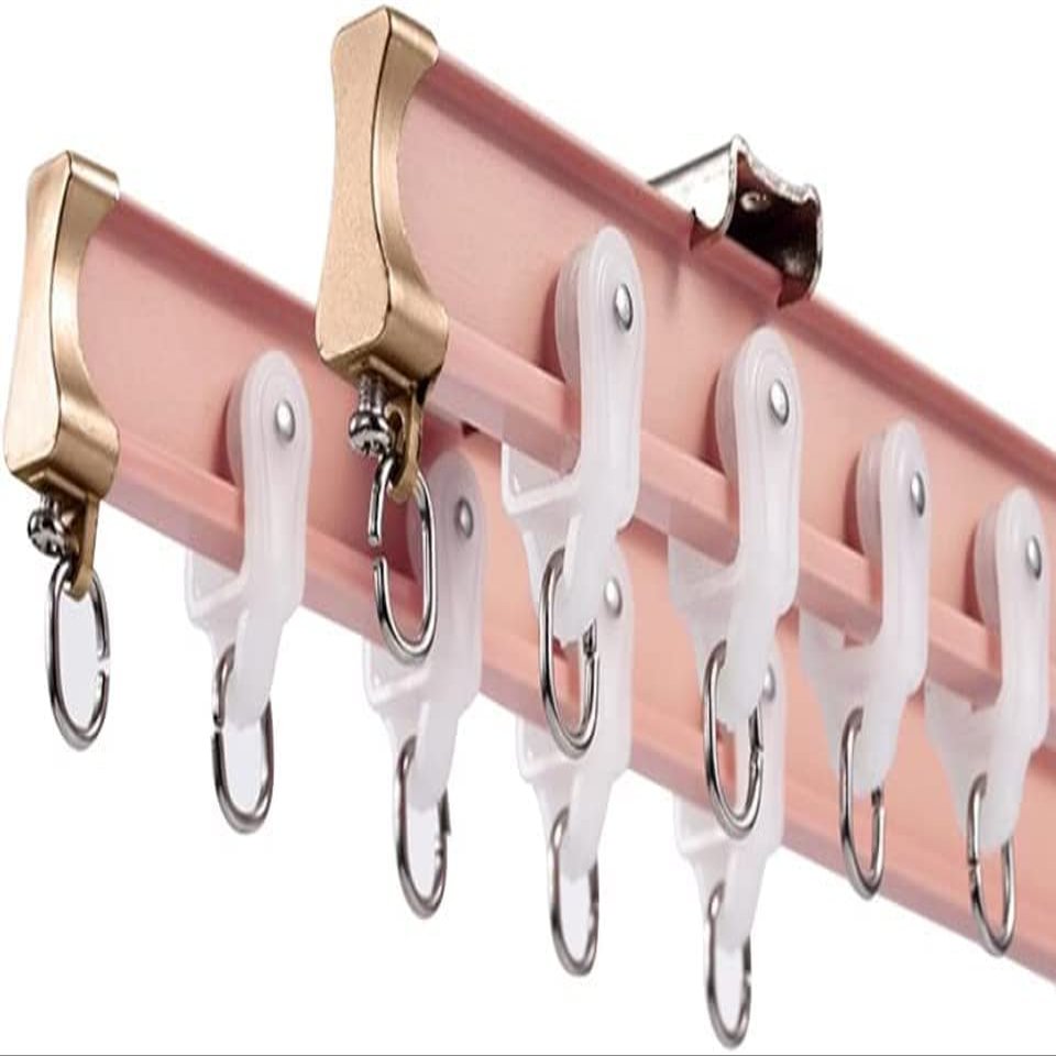Ceiling Curtain Track Hospital Curtain RV Curtain Flexible Bendable Ceiling Curtain Track, Double Rods Curtain Track Ceiling Or Wall Mount Bendable Curtain Rail For Living Room Bedroom Ceiling Track S