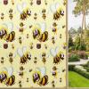 Window Privacy Film Decorative Happy Bumble Bee Honey Bee Static Translucent Cling Window Decals Frosted Glass Window Clings Sticker Non-Adhesive Heat Control 35.4'' x 78.7'' view 1