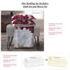 Royal Tradition 7PC Bedspread Set -California King Size- Helena Burgundy Printed Quilted Wrinkle-Free Microfiber Includes: 3PC Coverlet Set and 4PC Sheets Set view 4