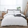 100% Cotton Oversized King plus 3 Piece Duvet Cover set 128x120 inch Breathable Luxury Soft & Cozy | Durable and Fade Resistant | Double Hem-Stitched Sateen Weave (Oversized King plus, White) view 1