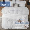 100% Cotton Oversized King plus 3 Piece Duvet Cover set 128x120 inch Breathable Luxury Soft & Cozy | Durable and Fade Resistant | Double Hem-Stitched Sateen Weave (Oversized King plus, White) view 4