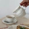 2pcs Milk Frothing Pitcher and Coffee Sugar Containers Sauce Jug Ceramic Coffee Milk Creamer Gravy Sauce Boat for Parties view 3