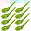 8pcs japanese soup spoon Soup Spoon Ice Cream Scoop Mixing Serving Tableware for Coffee Tea Sugar Flour Milk Power chinese wonton spoons Green chinese soup spoons view 3