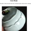 ceramic storage jar Ceramic Food Storage Jar with Airtight Lid, Tassel Style Home Airtight Jar Gift Box Packaging for Coffee, Tea, Condiments, Cereals, Sugar - Kitchen Dining Room Decoration Storage J view 4