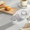 2Pcs Salt and Pepper Shakers Set Clear Glass Jars with Handle BBQ Seasoning Containers Condiment Bottle Toothpick Dispenser for Home Restaurants view 4
