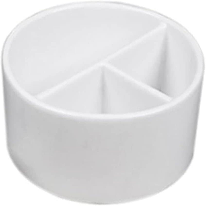 White Ceramic Sugar Packet Holder Three Grids Sugar Tea Bag Bowl