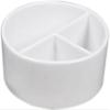 White Ceramic Sugar Packet Holder Three Grids Sugar Tea Bag Bowl view 1
