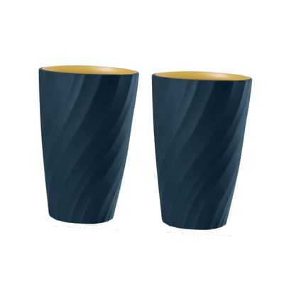Cabilock 2pcs Portable Gargle Cup Dark Travel Tooth Mug and Home Toothbrush Holder for Easy Oral Care and Convenient Storage