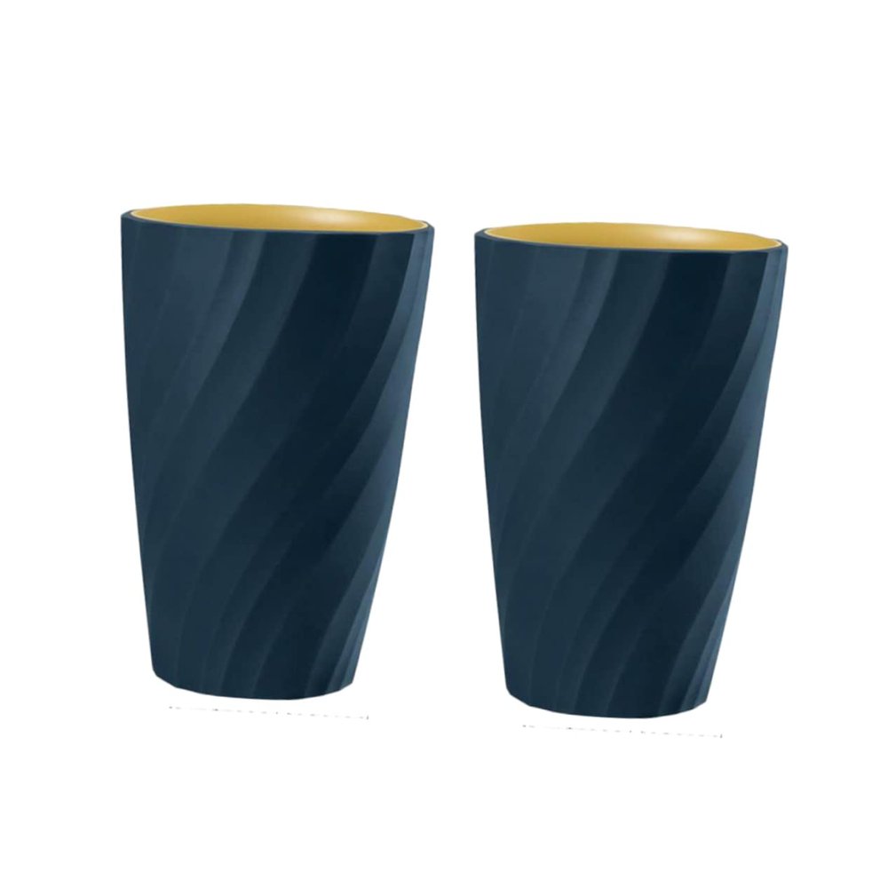Cabilock 2pcs Portable Gargle Cup Dark Travel Tooth Mug and Home Toothbrush Holder for Easy Oral Care and Convenient Storage