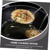 Cabilock 2pcs Stainless Steel Flat Cooking Spoon Round Frying Spoon Long Handle Round Stainless view 3