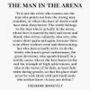 Magnet The Man in The Arena by Theodore Roosevelt Magnet Reusable Sticker 5" view 1