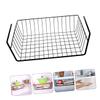 2pcs Iron Hanging Storage Organizers Punch Baskets for Kitchen Pantry Office and Bathroom Easy Installation Iron Material Versatile Use in Multiple Scenes view 3