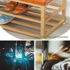 Modern Entryway Bench Shoe Bench,Upholstered Shoe Rack Bench Shoe Storage Bench Seat,Entry Furniture Shoe Organizer,Linen,120X35X45Cm view 4