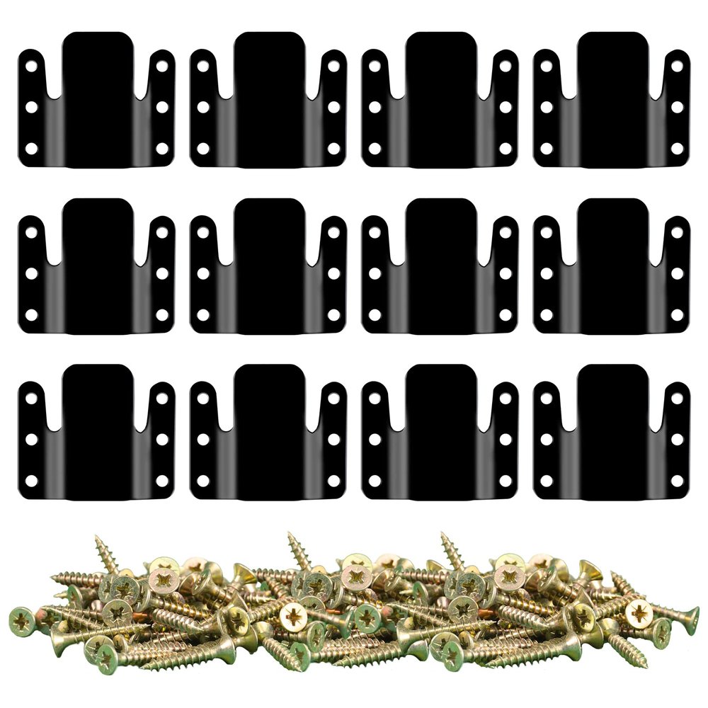 DEEPDREAM 12 Pcs Sectional Couch Clips Metal Sofa Connector Interlocking Furniture With 74 Pcs Screws