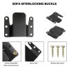 DEEPDREAM 12 Pcs Sectional Couch Clips Metal Sofa Connector Interlocking Furniture With 74 Pcs Screws view 4