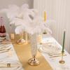 Gold Crystal Trumpet Floral Vase Table Centerpieces for Wedding, 20" Metal Crystal Vases, Flower Vases for Party Dinner Event Anniversary Ceremony Birthday Wedding Home Decoration view 2