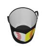Baseball Softball Laundry Basket Foldable With Handles Round Storage Bag, For Dirty Clothes Toys Bathroom view 3