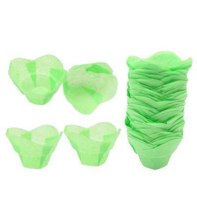 100Pcs Lotus Shape Cupcake Wrappers Muffin Liners for Baking for Parties and Events