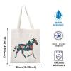 TOBGBE Horse Lover Tote Bag - Inspirational Floral Horse Bag for Women - Equestrian Gift view 2