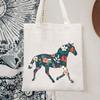 TOBGBE Horse Lover Tote Bag - Inspirational Floral Horse Bag for Women - Equestrian Gift view 3