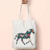TOBGBE Horse Lover Tote Bag - Inspirational Floral Horse Bag for Women - Equestrian Gift view 4